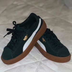 Rihanna Fenty Puma Suede Black and White Creepers